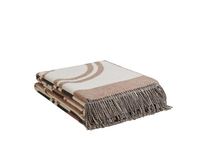 Hermes Hermes Brides De Gala Blanket In Jacquard Woven Wool And Cashmere With Fringe Finishing Ecorce - view 2