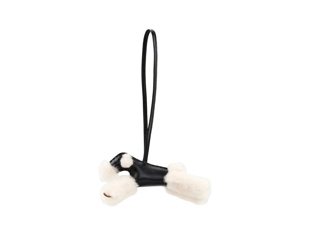 Hermes Hermes Budy Charm In Hand-Sewn Merinos Wool And Milo Lambskin Noir