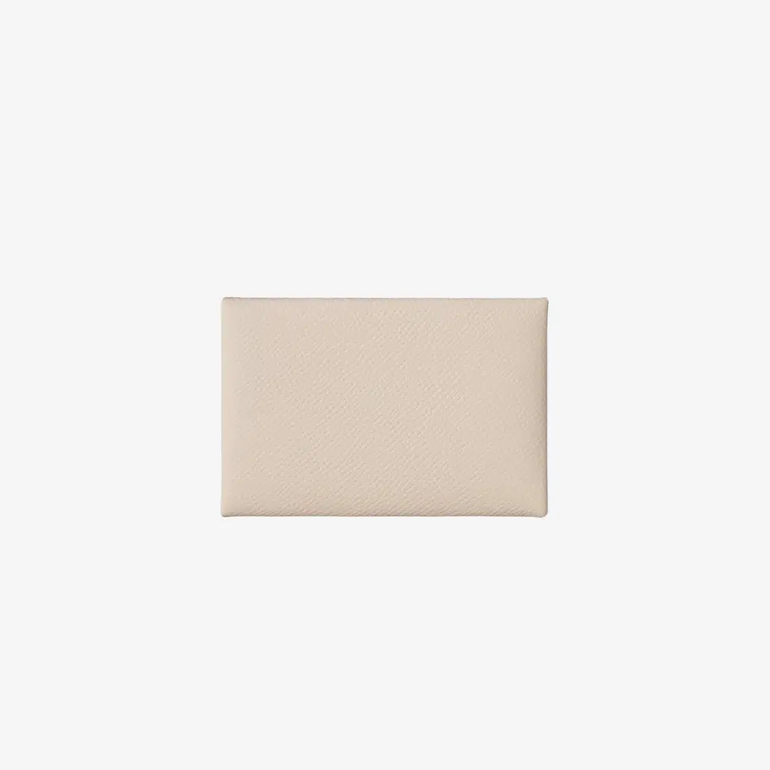 Hermes Hermes Calvi Card Holder Epsom & Palladium Craie