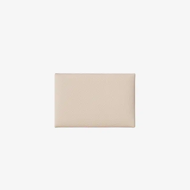 Hermes Hermes Calvi Card Holder Epsom & Palladium Craie - view 2