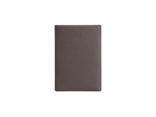 Hermes Hermes Calvi Duo Compact Card Holder In Epsom Calfskin With Palladium-Plate Snap Closure Etoupe - view 1