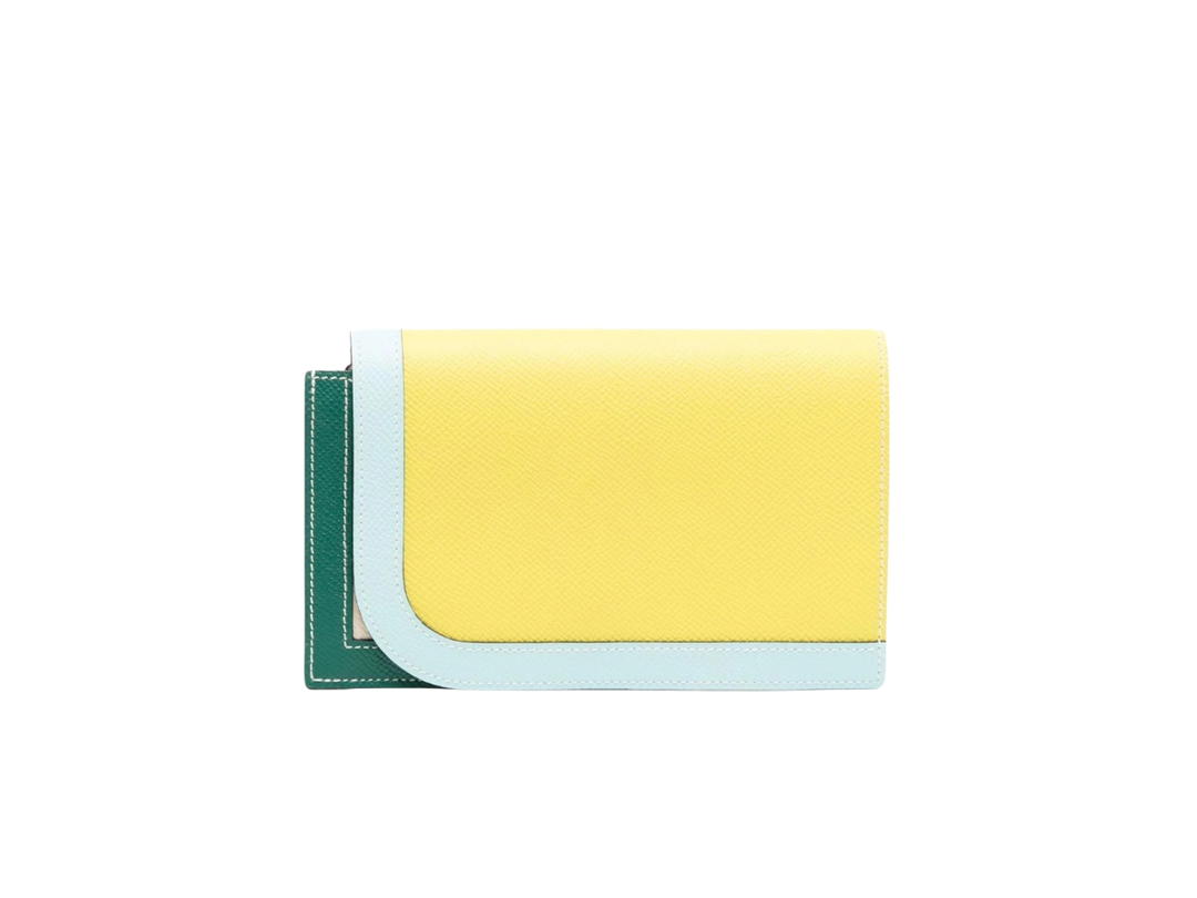 Hermes Hermes Camail Continental Wallet In Epsom Leather Vibrant Hues