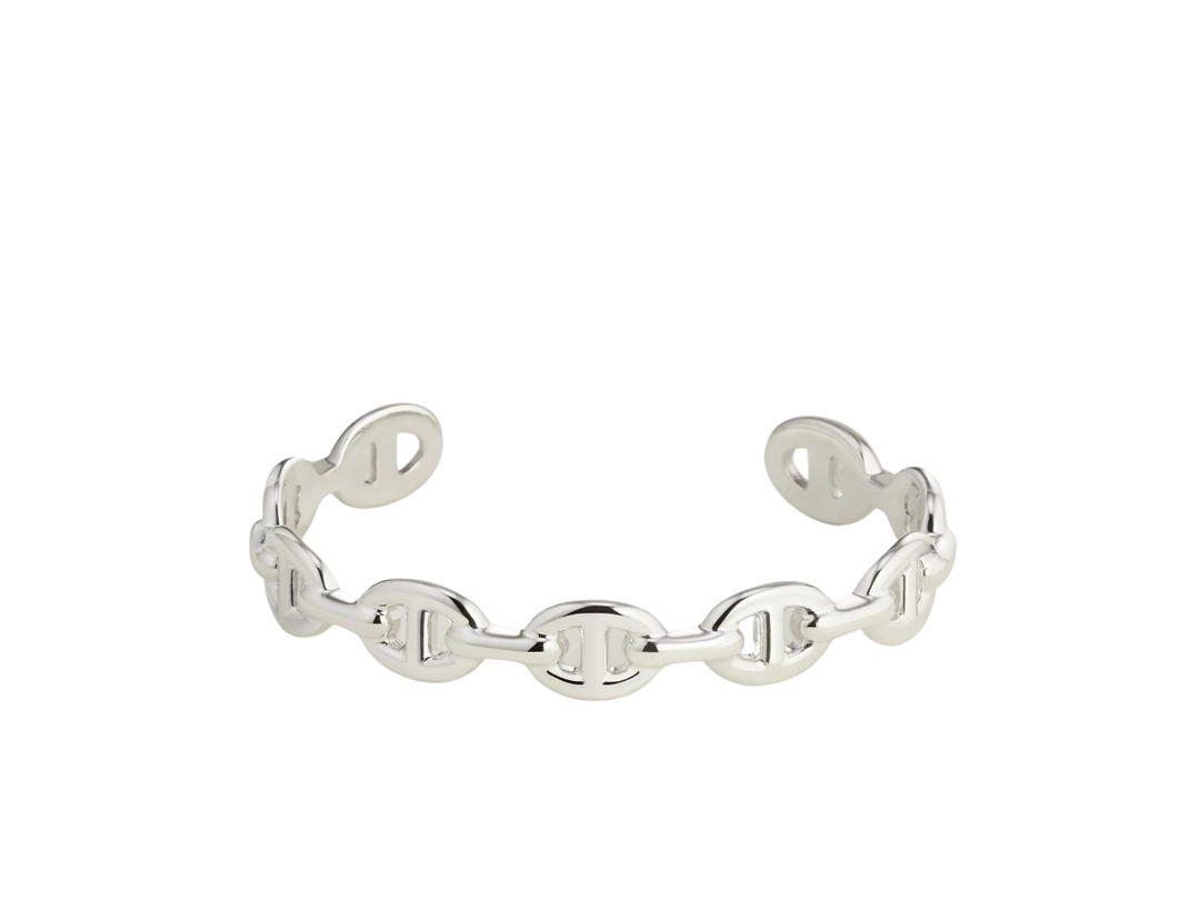 Hermes Hermes Chaine d'Ancre Enchainee Bracelet Medium Model In Sterling Silver