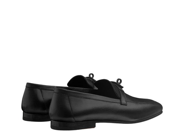 Hermes Hermes Charlie Loafer In Monochrome Goatskin With Square Toe And Iconic Black Pvd Plated Buckle - view 3