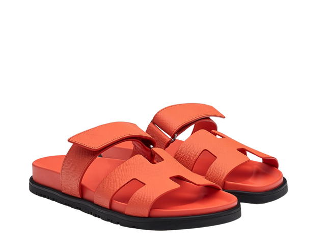 Hermes Hermes Chypre Sandal In Epsom Calfskin With Anatomical Rubber Sole And Adjustable Strap Sorbet Pink - view 2