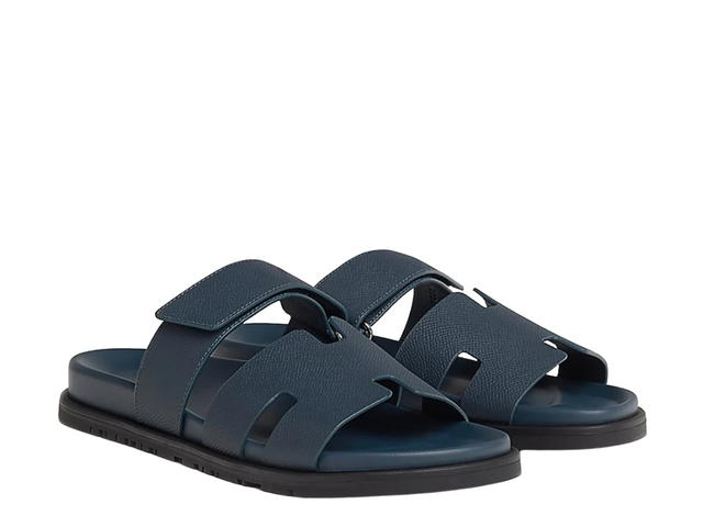 Hermes Hermes Chypre Sandal In Epsom Calfskin With Anatomical Rubber Sole And Adjustable Strap Bleu Celeste - view 2