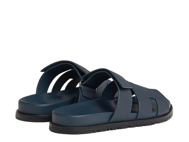 Hermes Hermes Chypre Sandal In Epsom Calfskin With Anatomical Rubber Sole And Adjustable Strap Bleu Celeste - view 3