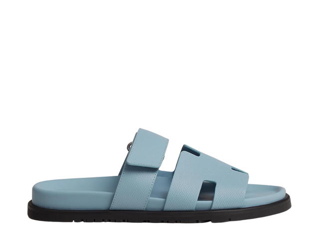 Hermes Hermes Chypre Sandal In Epsom Calfskin With Anatomical Rubber Sole Bleu Allure - view 1