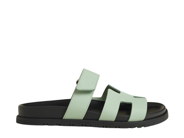 Hermes Hermes Chypre Sandal In Epsom Calfskin With Anatomical Rubber Sole Vert Jade - view 1