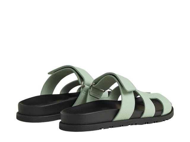 Hermes Hermes Chypre Sandal In Epsom Calfskin With Anatomical Rubber Sole Vert Jade - view 3