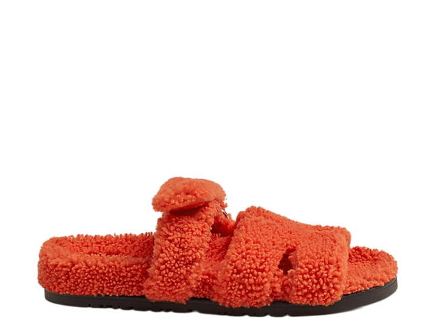 Hermes Hermes Chypre Sandal In Woolskin With Anatomical Rubber Sole And Adjustable Strap - view 1