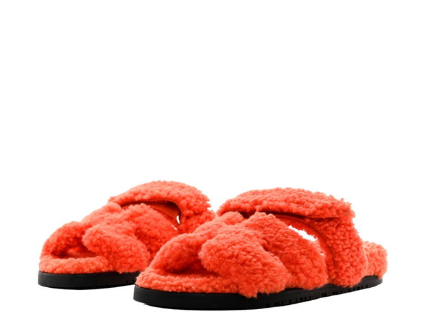 Hermes Hermes Chypre Sandal In Woolskin With Anatomical Rubber Sole And Adjustable Strap - view 2