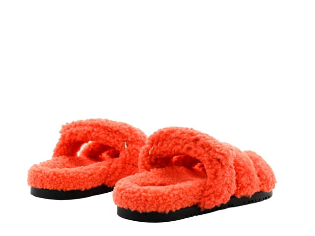 Hermes Hermes Chypre Sandal In Woolskin With Anatomical Rubber Sole And Adjustable Strap - view 3