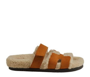 Buy Hermes Chypre Sandal Suede Goatskin Woolskin Naturel Ecru (W) at Sasom – Authentic and Ready to Ship