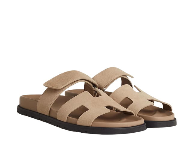 Hermes Hermes Chypre Sandals Suede Goat Skin Beige Azier (W) - view 3