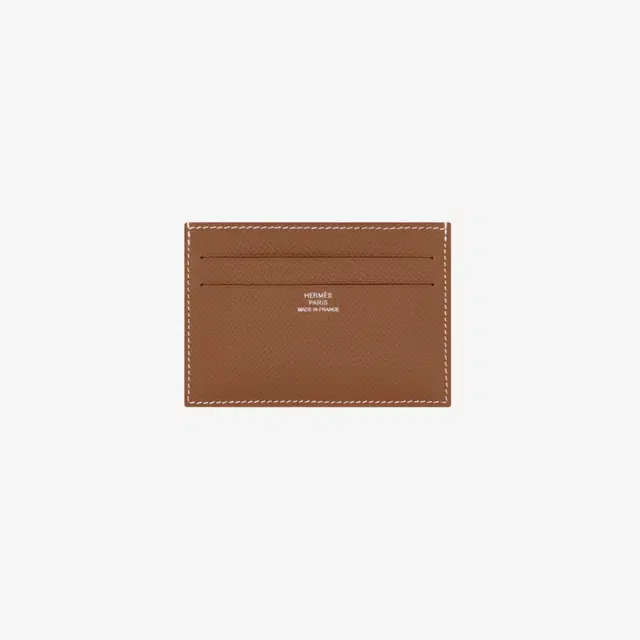 Hermes Hermes Citizen Twill Card Holder Epsom & Gold Bleu France - view 2