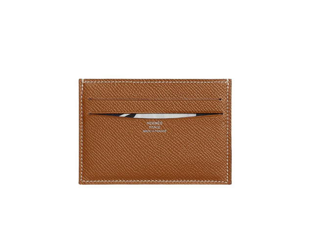 Hermes Hermes Citizen Twill Card Holder Epsom Calfskin Gold - view 1