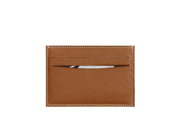 Hermes Hermes Citizen Twill Card Holder Epsom Calfskin Gold - view 2