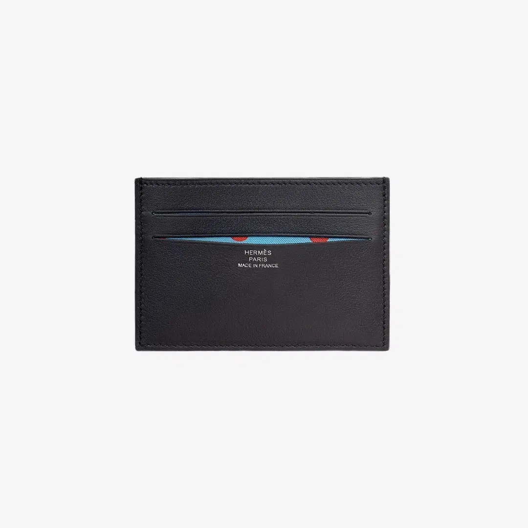 Hermes Hermes Citizen Twill Card Holder Swift & Bleu Indigo Celeste Poppy