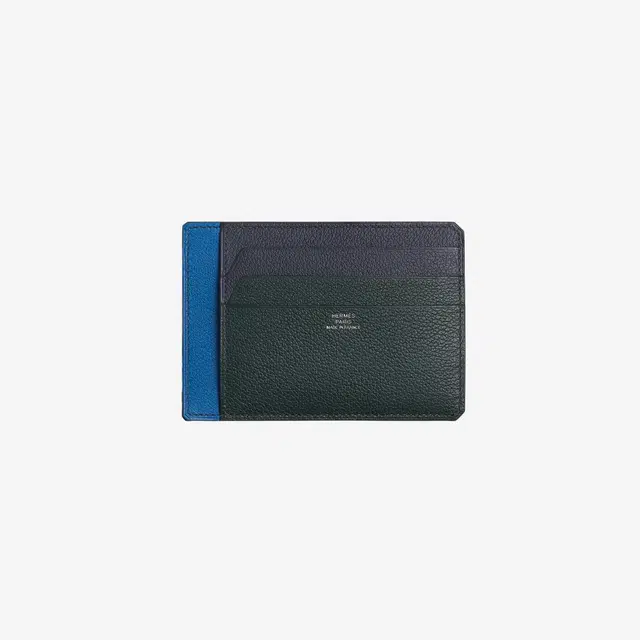 Hermes Hermes City 8CC Colorblock Card Holder Evercolor & Vert Titien Bleu Nuit Bleu De France - view 2