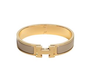 Buy Hermes Clic H Bracelet In Enamel With Gold-Plated Hardware Marron Glace at Sasom – Authentic and Ready to Ship