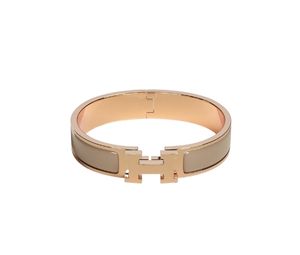 Buy Hermes Clic H Narrow Bracelet In Enamel With Rose Gold-Plated Hardware Marron Glace at Sasom – Authentic and Ready to Ship