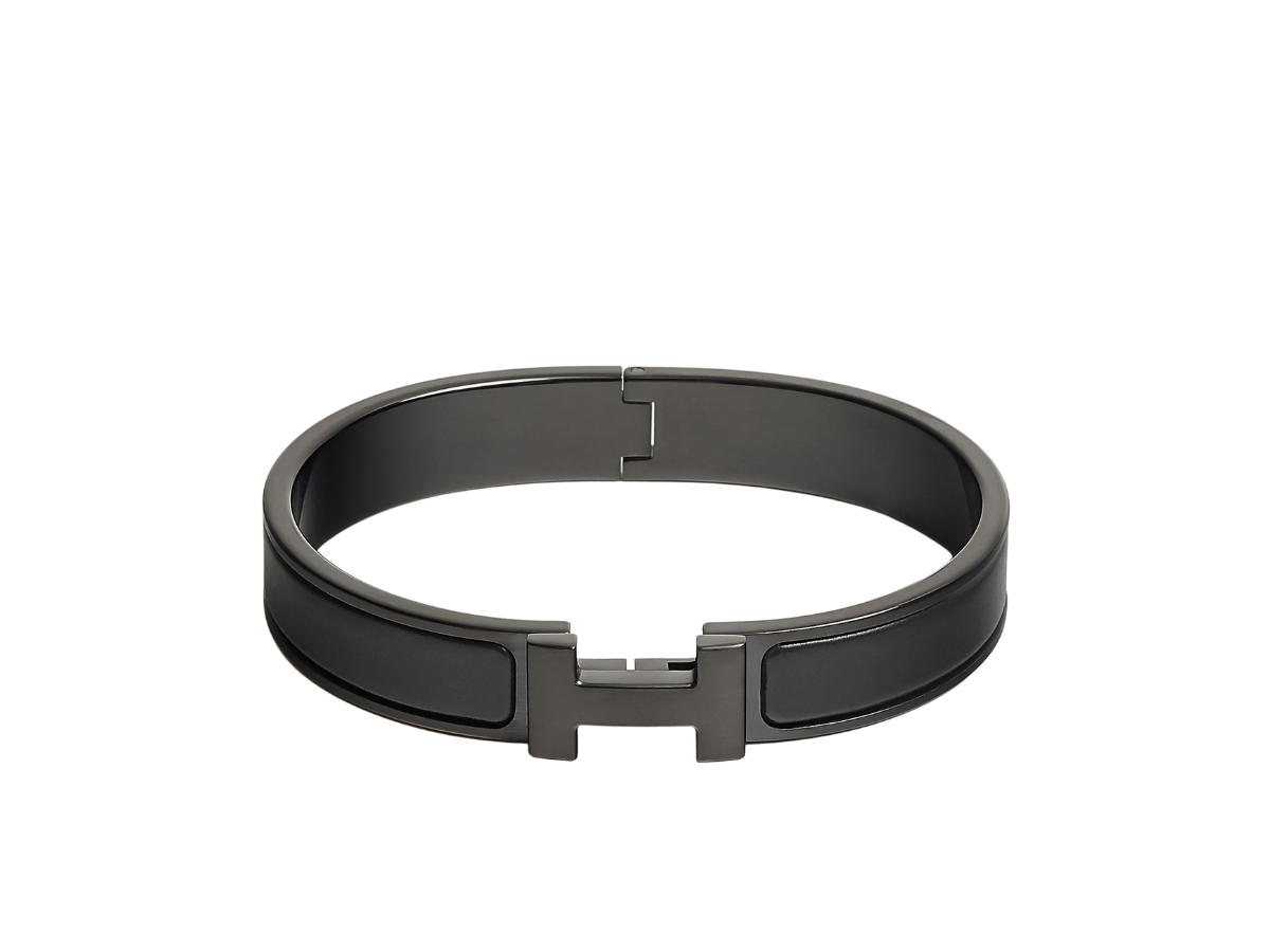 Hermes Hermes Clic HH So Black Bracelet In Matte Enamel With So Black Plated Hardware Noir Mat