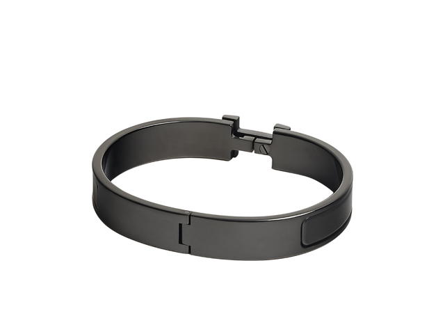 Hermes Hermes Clic HH So Black Bracelet In Matte Enamel With So Black Plated Hardware Noir Mat - view 2