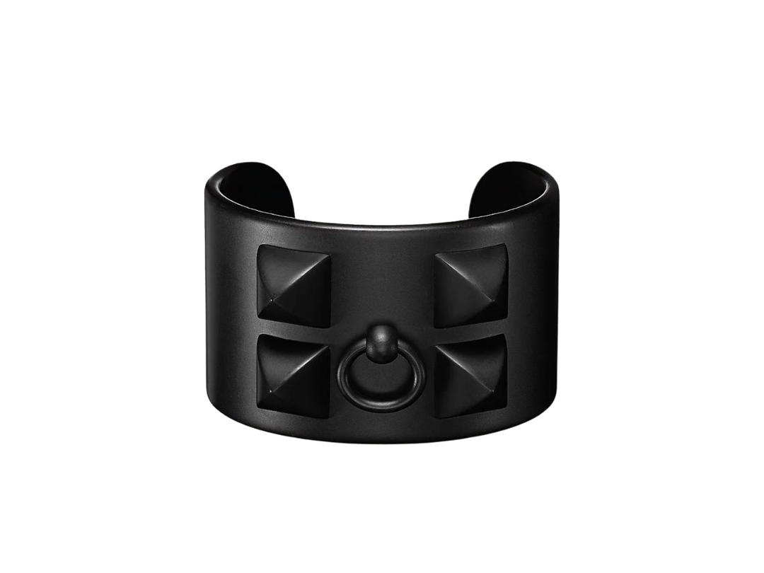Hermes Hermes Collier De Chien Aluminium Sunset Cuff Bracelet In Metal with Sunset Aluminum Hardware Noir Intense