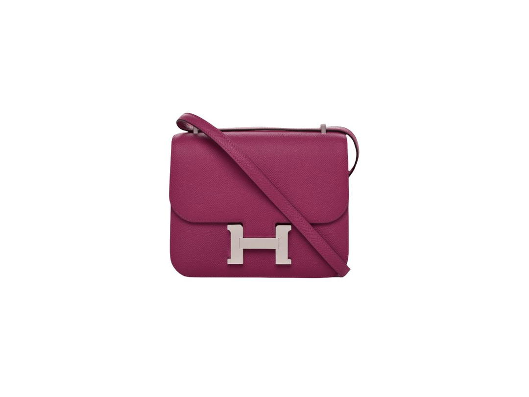 Hermes Hermes Constance 18 In Epsom Calfskin With Palladium-Plated Hardware Rose Pourpre