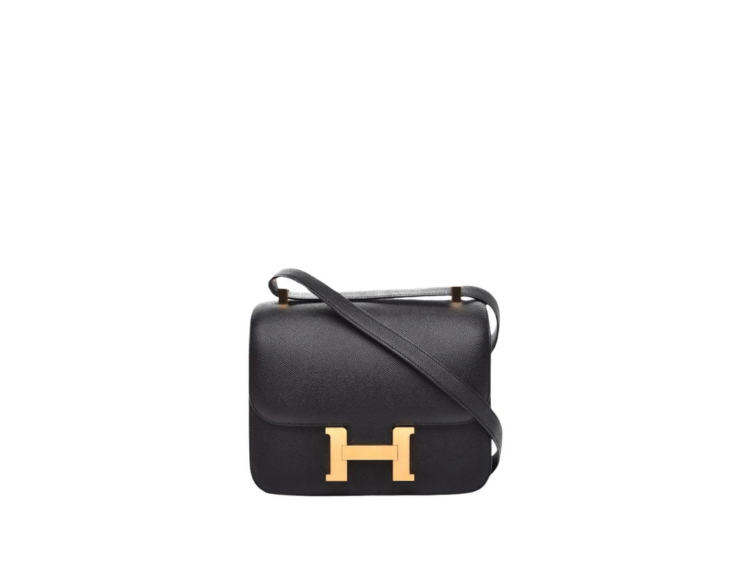 Hermes Hermes Constance 24 In Epsom Leather With Gold Hardware Noir