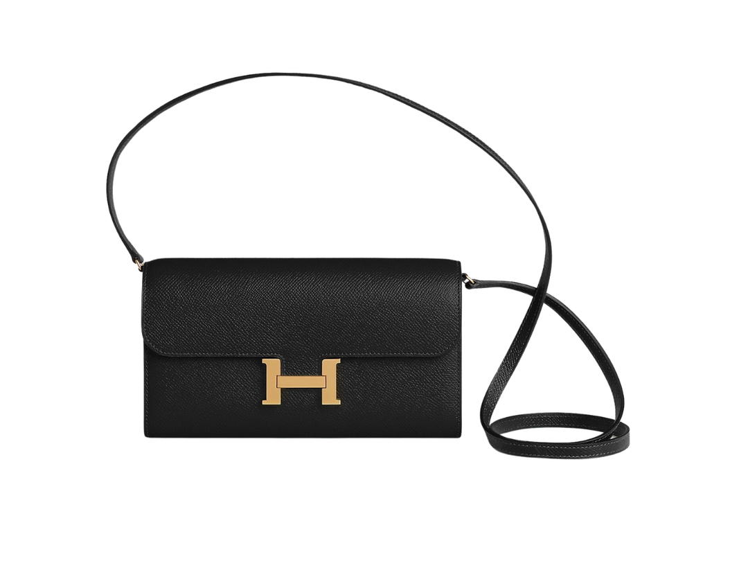 Hermes Hermes Constance Long Wallet In Evercolor Calfskin With Gold Plated H Closure Nior