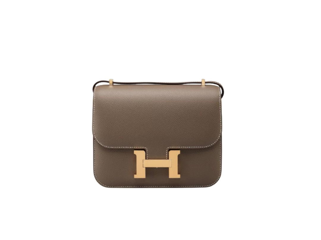 Hermes Hermes Constance Mini 18 Bag In Epsom Calfskin With Gold Hardware Etoupe
