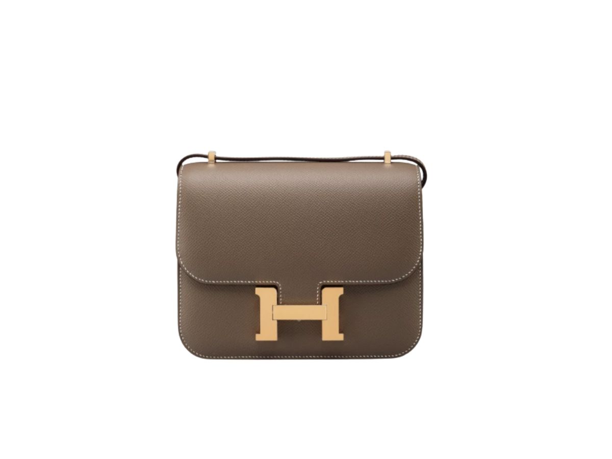 Hermes Hermes Constance Mini 18 Bag In Epsom Calfskin With Gold Hardware Etoupe