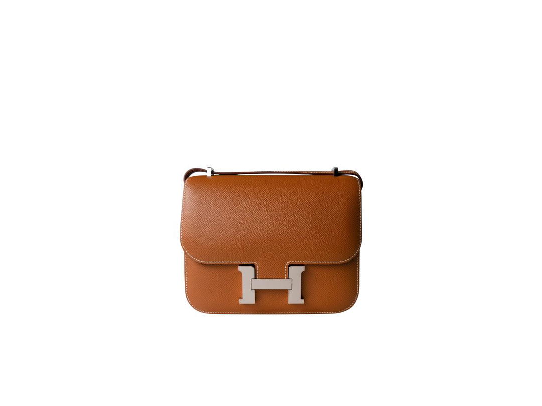 Hermes Hermes Constance Mini 18 Bag In Epsom Calfskin With Palladium-Plated Hardware Gold