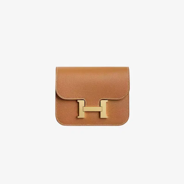 Hermes Hermes Constance Slim Bicolor Wallet Evercolor & Gold Lime - view 2