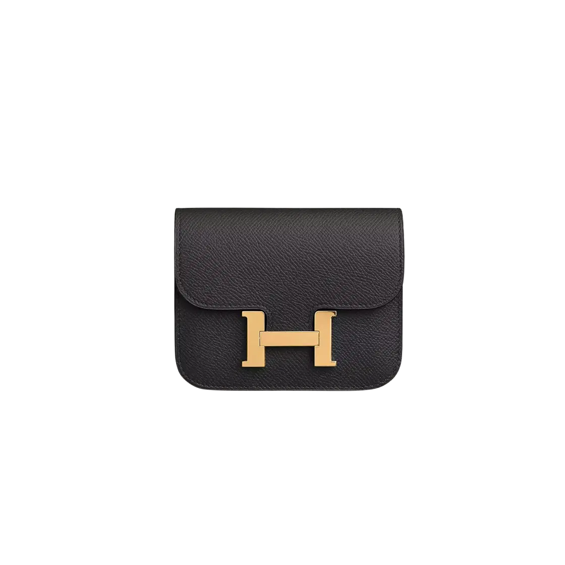 Hermes Hermes Constance Slim Wallet Epsom & Gold Noir