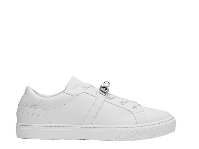 Hermes Hermes Day Sneaker In Calfskin With Functional Palladium-Plated Kelly Buckle Blanc - view 1
