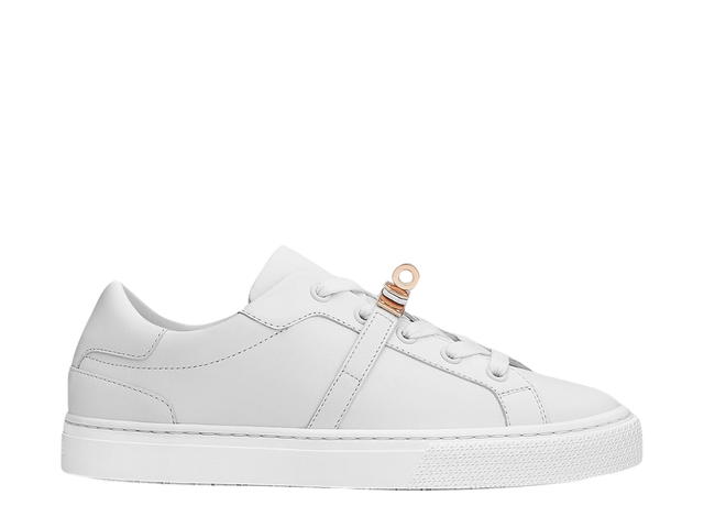 Hermes Hermes Day Sneaker In Calfskin With Functional Rose Gold-Plated Kelly Buckle Blanc - view 1
