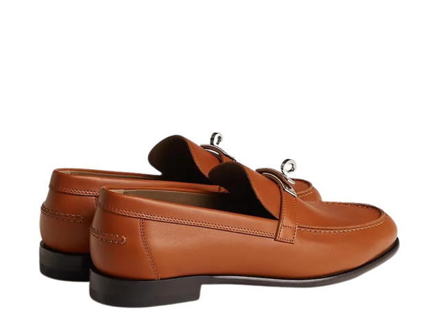 Hermes Hermes Destin Loafer In Heritage Calfskin With Palladium-Plated Kelly Buckle Naturel - view 2
