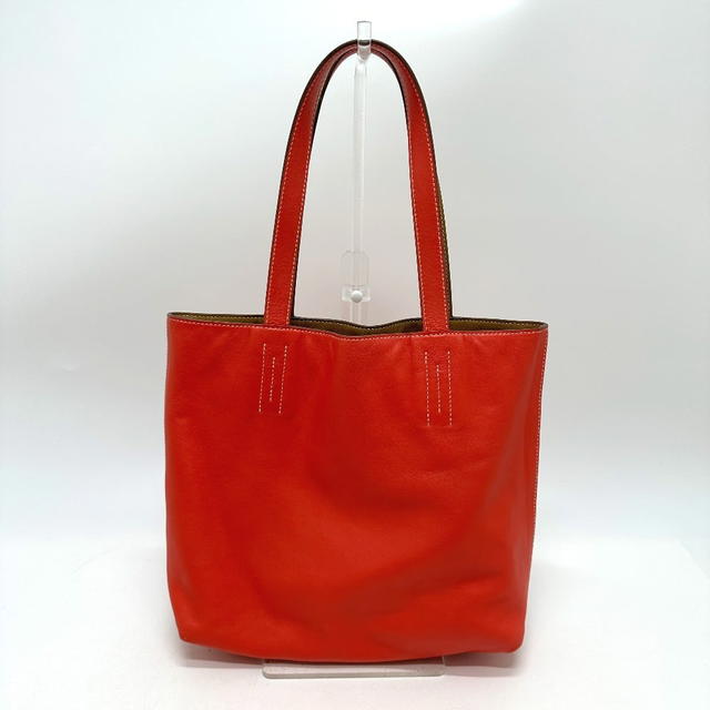 Hermes HERMES Doble Sense 28 reversible Shoulder Tote Bag Leather Beige / Pink - view 3