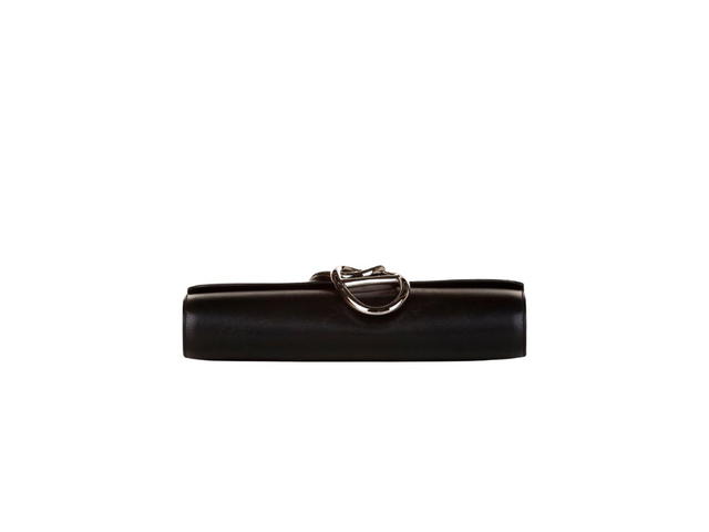 Hermes Hermes Egee Clutch Bag In Tadelakt Leather With Palladium-Plated Hardware Black - view 4
