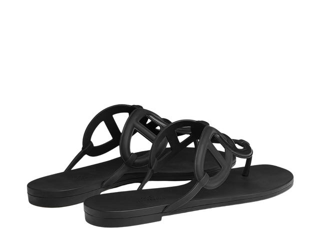 Hermes Hermes Egerie Sandal In Waterproof TPU With Chaine d' Ancre Motif Noir - view 3