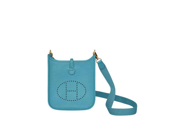 Hermes Hermes Evelyne 16 Amazone Bag In Taurillon Clemence Leather With Gold-Plated Hardware Bleu Du Nord - view 1