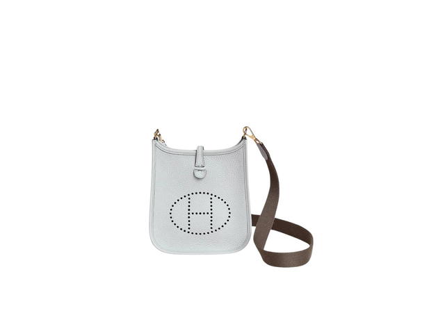 Hermes Hermes Evelyne 16 Amazone Bag In Taurillon Clemence Leather With Gold-Plated Hardware Bleu Pale-Gris Etain - view 1