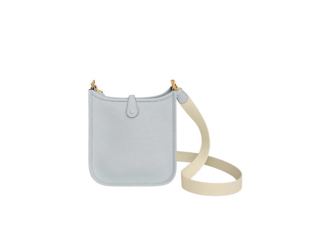 Hermes Hermes Evelyne 16 Amazone Bag In Taurillon Clemence Leather With Gold-Plated Hardware Bleu Pale-Nata - view 2