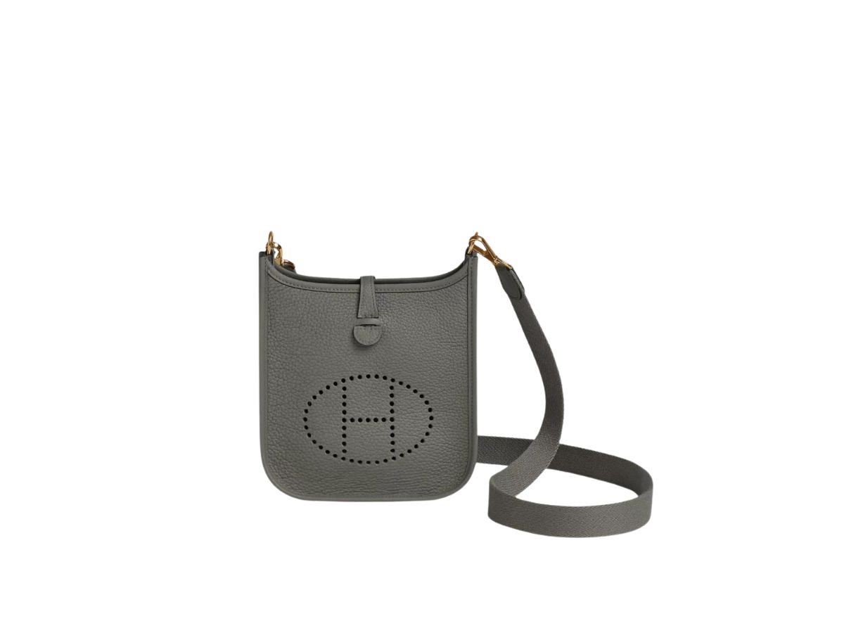 Hermes Hermes Evelyne 16 Amazone Bag In Taurillon Clemence Leather With Gold-Plated Hardware Gris Meyer