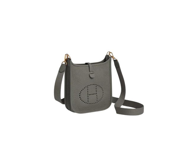 Hermes Hermes Evelyne 16 Amazone Bag In Taurillon Clemence Leather With Gold-Plated Hardware Gris Meyer - view 2