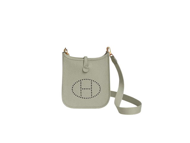 Hermes Hermes Evelyne 16 Amazone Bag In Taurillon Clemence Leather With Gold-Plated Hardware Gris Neve - view 1