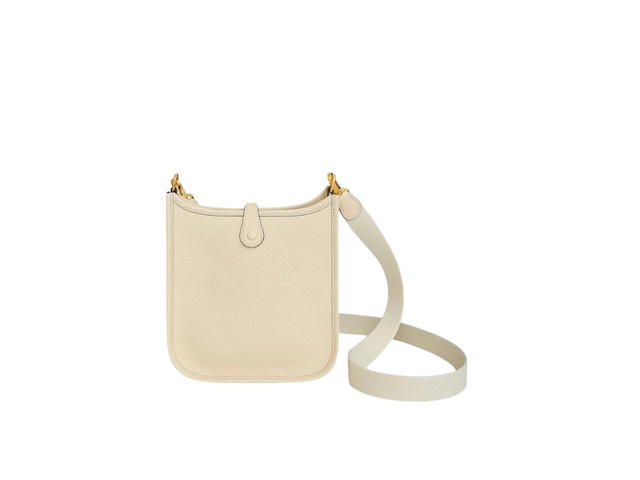 Hermes Hermes Evelyne 16 Amazone Bag In Taurillon Clemence Leather With Gold-Plated Hardware Nata-Blanc - view 3